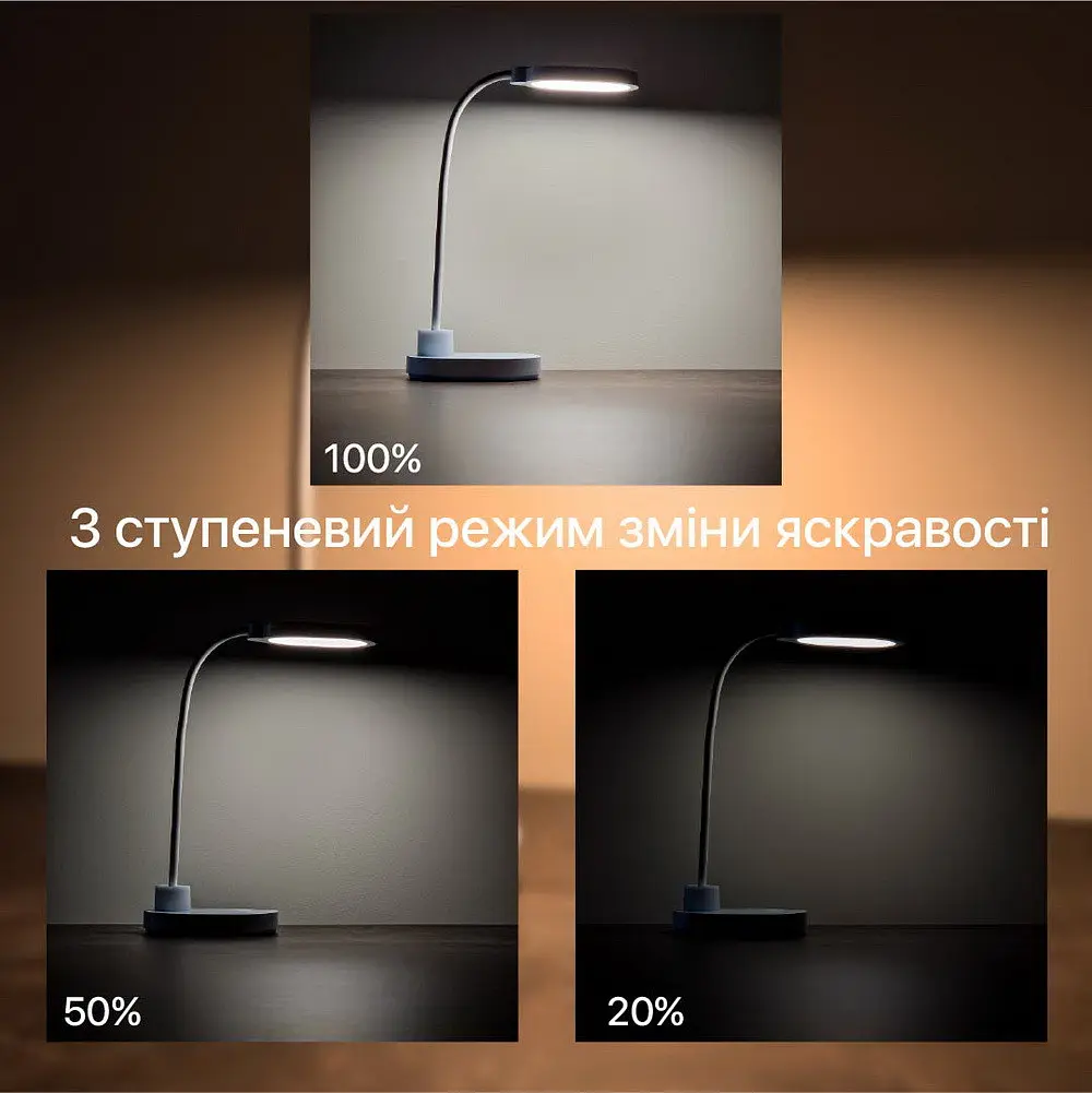 Настільна лампа з акумулятором LED ASPEN 6W 4200К біла Violux ( 540003 ) - фото 5