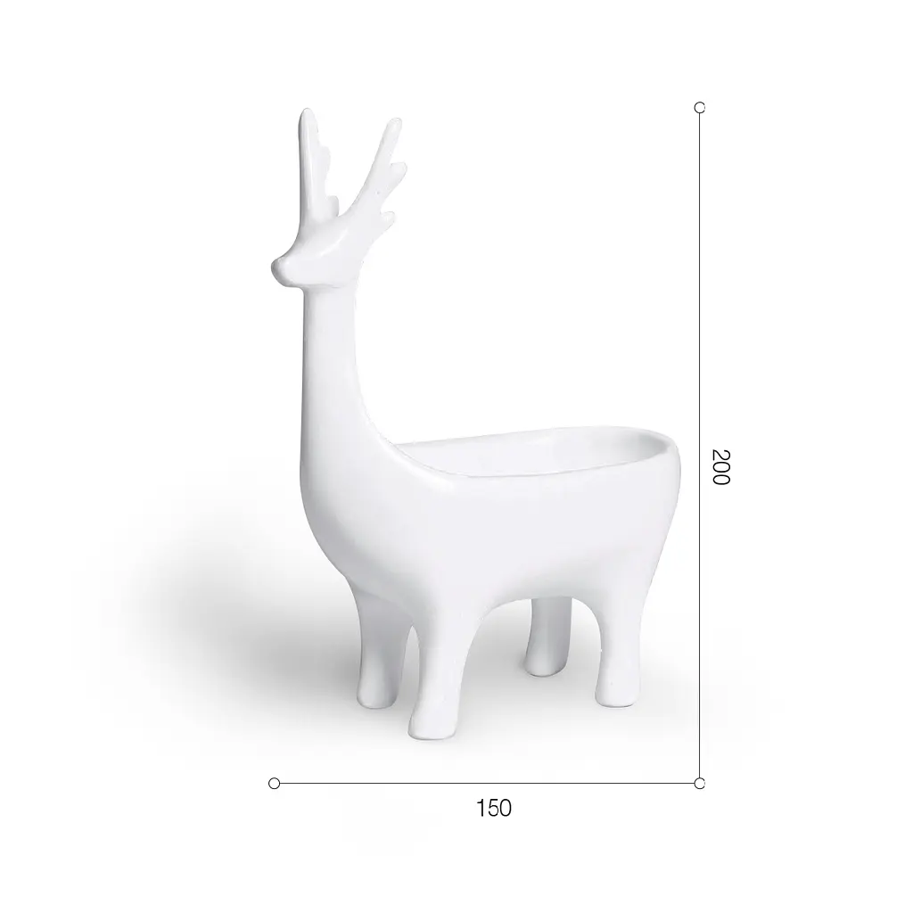 Статуэтка декоративная МВМ My Home Олень белая (DH-ST-10 WHITE) - фото 2