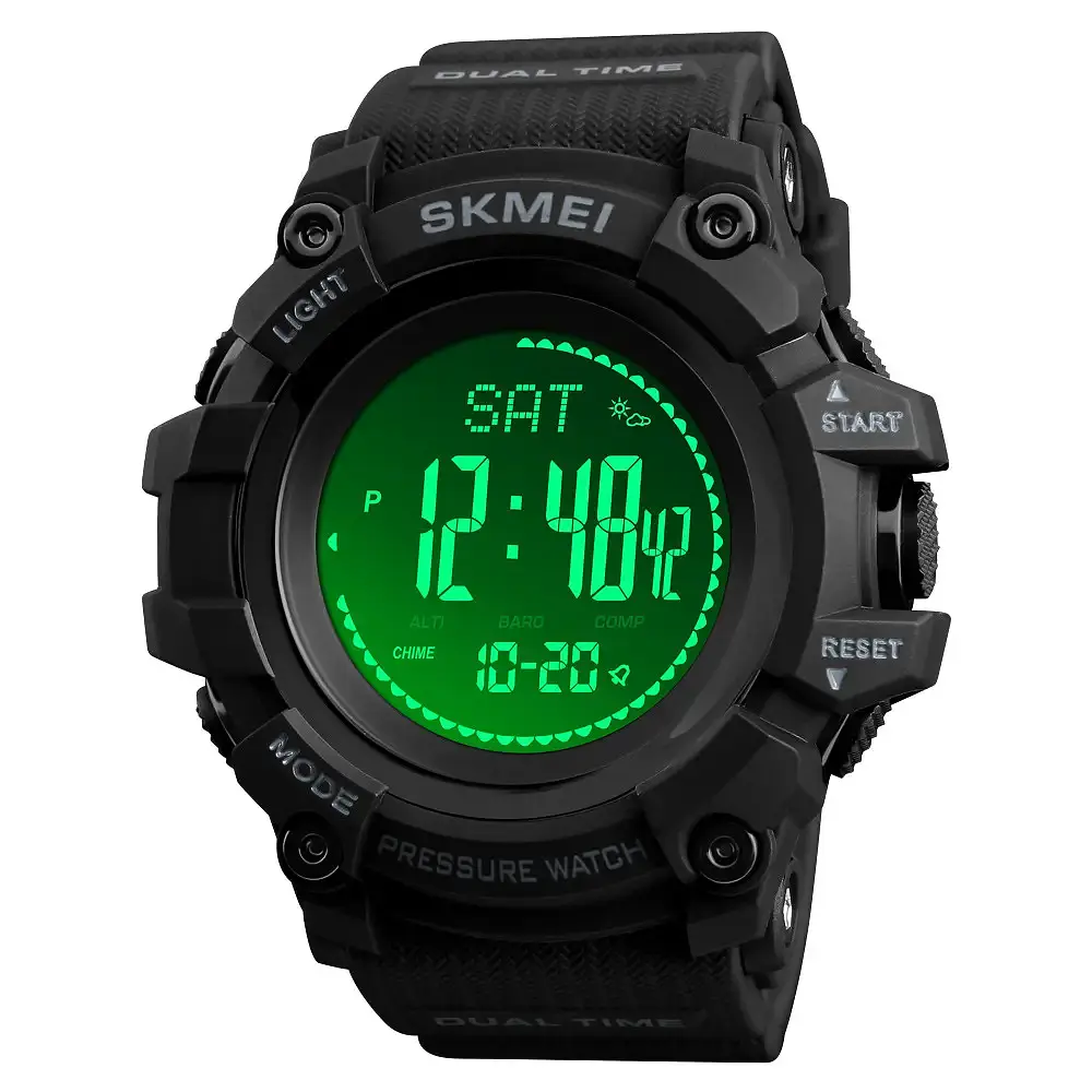 Чоловічий годинник з барометром Skmei 1358 processor (Чорний) - фото 3