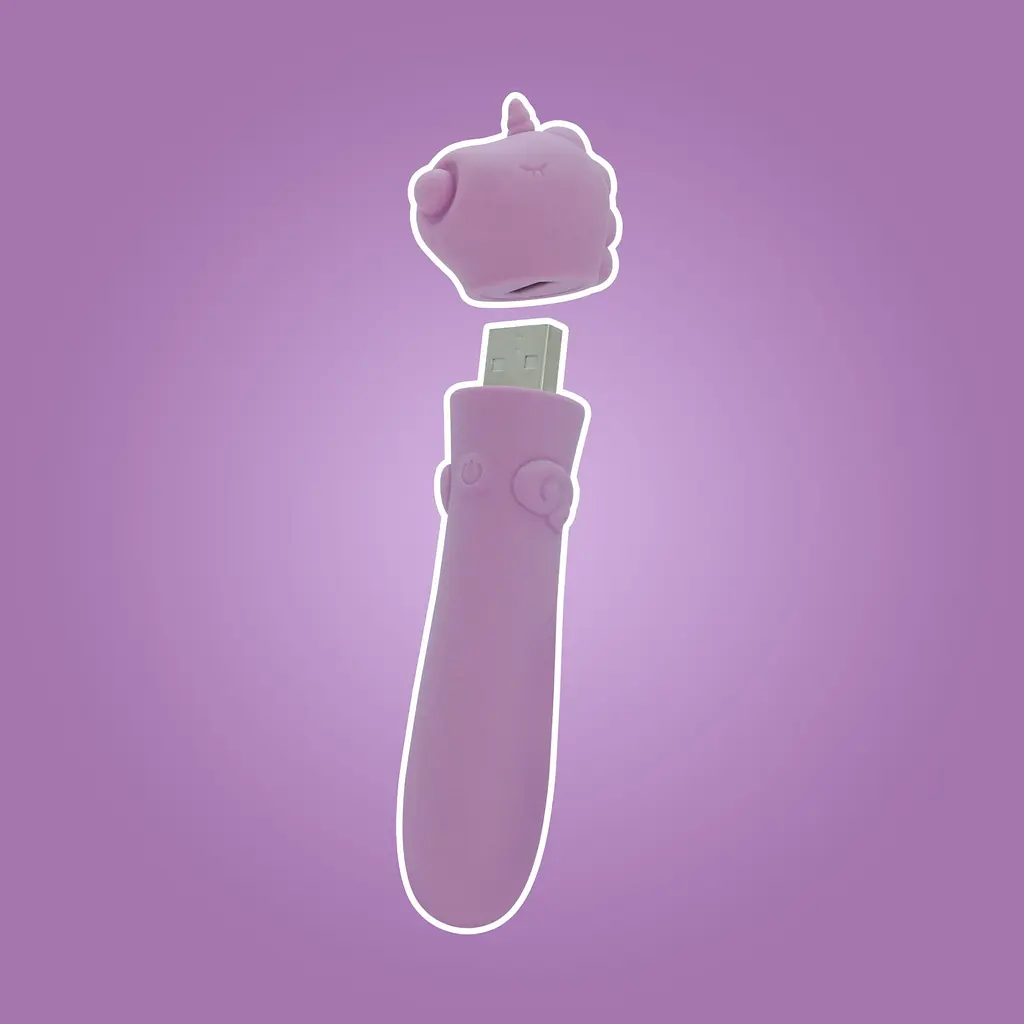 Вібратор-єдиноріжка Unihorn USB Bullet - Karma Lilac, віброкуля, USB-зарядка, 10 режимів - фото 8