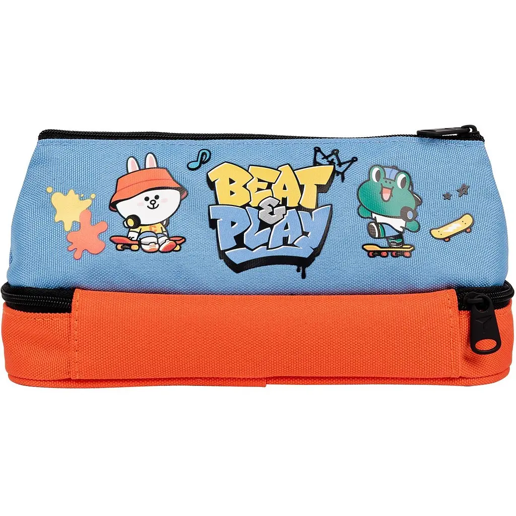 Пенал м'який Yes PH-24-2 Line Friends, 21,5х8,5х9,5 см, блакитний (533509) - фото 4