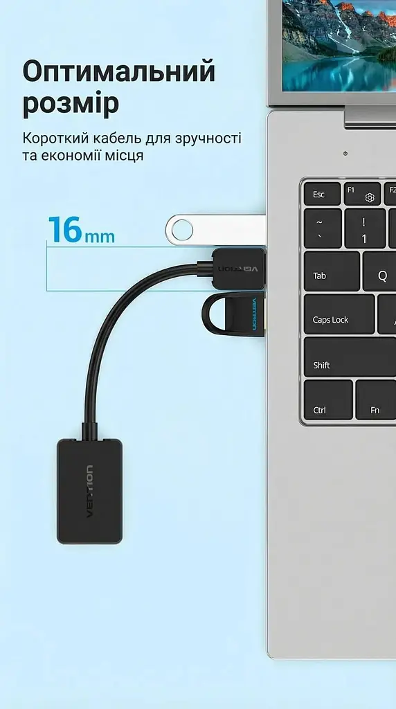 Звуковая карта Vention USB AUX jack, 2*TRRS (Mic + Ear) 1м чорна (CDYBF) - фото 14
