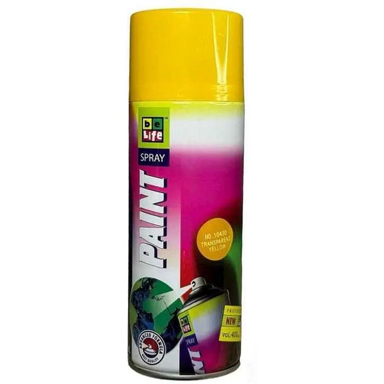 Лак аерозольний BE LIFE 400мл жовтий акриловий тонуючий Tint Varhish