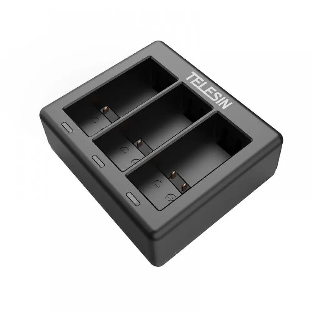 Зарядний пристрій TELESIN GoPro HERO 9/10/11/12 Charger 3х8000 мА (GP-BCG-902) Black [64193] - фото 3