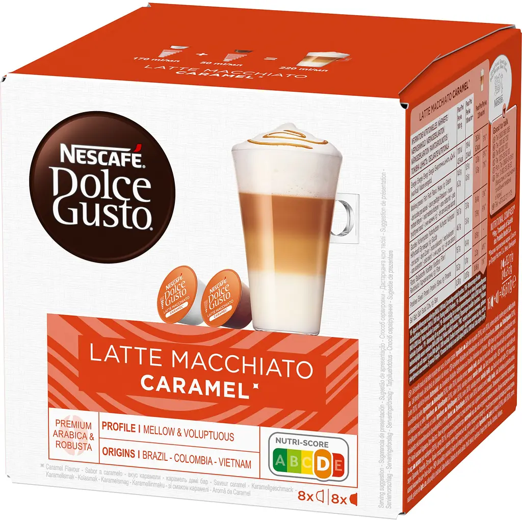 Уцінка. Кава в капсулах NESCAFE Dolce Gusto Latte Macchiato Caramel 16 шт. 145.6 г - фото 3
