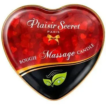 Масажна свічка серце Plaisirs Secrets Natural (35 мл) - фото 2