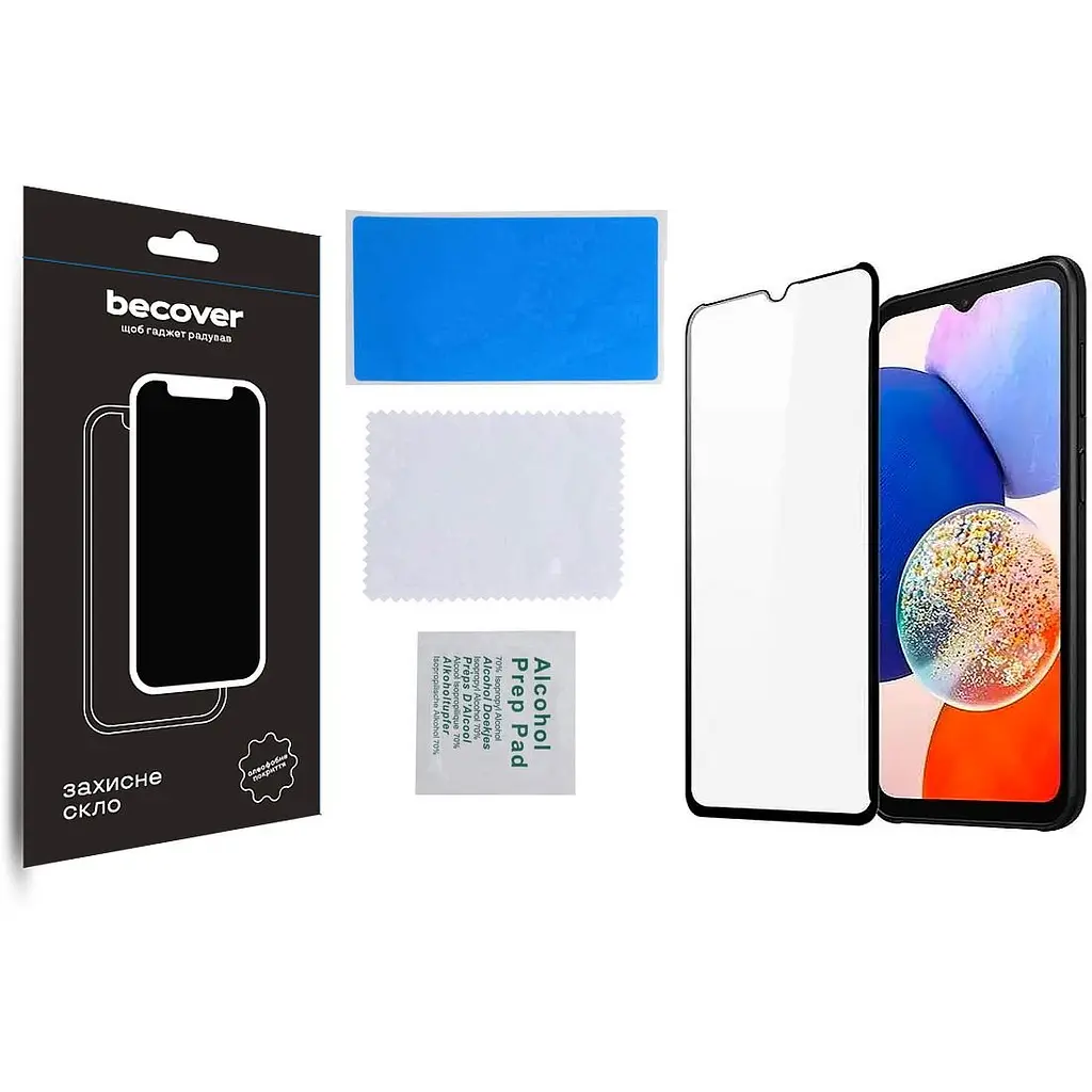 Защитное стекло BeCover для Samsung Galaxy A14 4G SM-A145 / A14 5G SM-A146 Black (708953) - фото 2