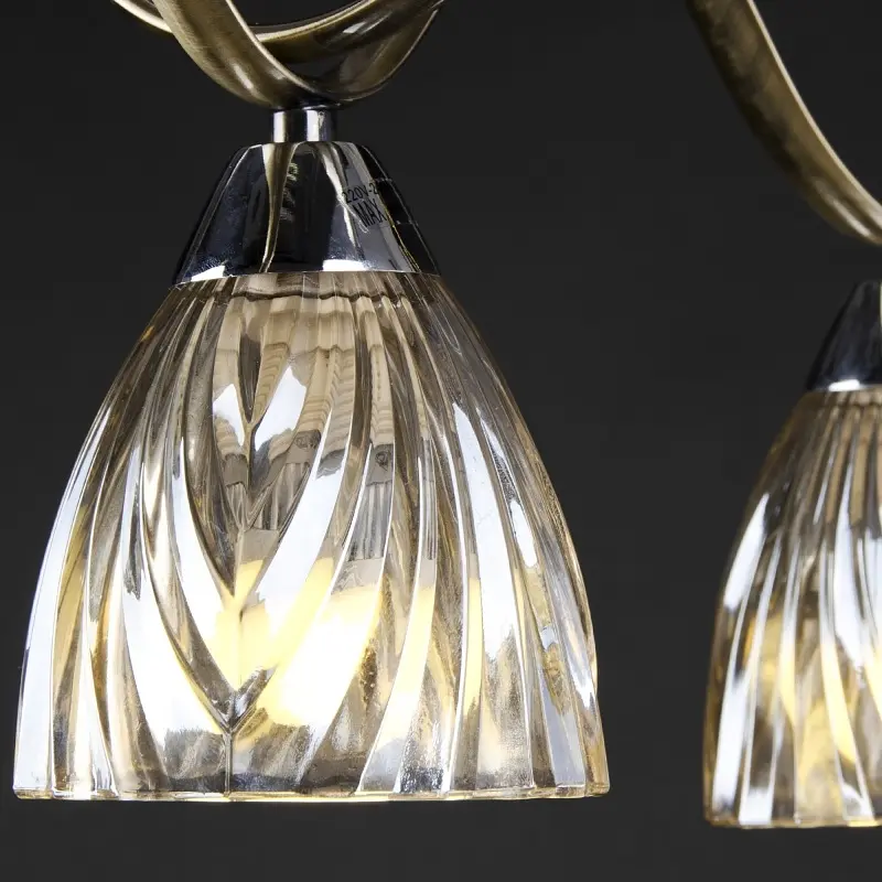 Люстра потолочная Brille классическая E14 40W BZ (LK-515C/5) - фото 7