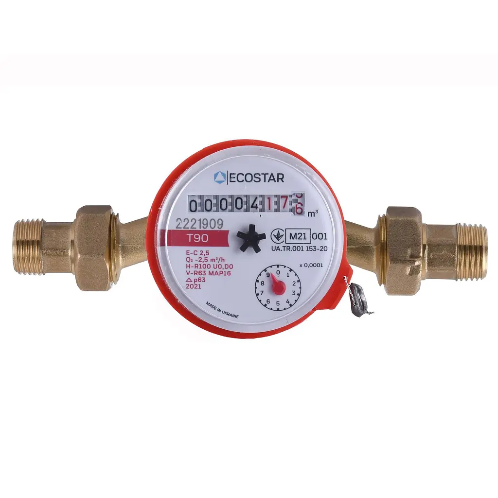 Лічильник гарячої води Ecostar DN15 1/2″ L110 E-C 2,5 000021806