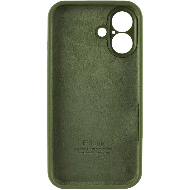 Чехол Epik Silicone Case Full Camera Protective (AA) для Apple iPhone 16 Plus (6.7) Зеленый / Dark Olive - фото 6