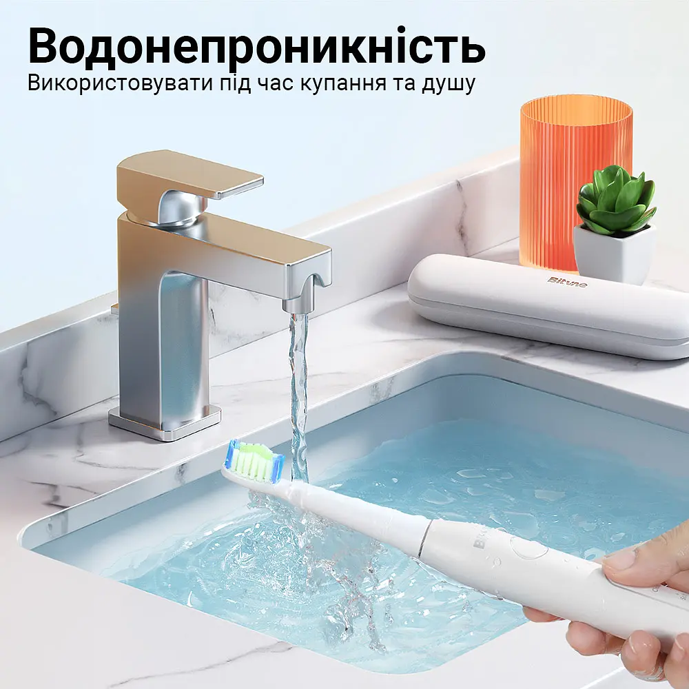Електрична зубна щітка з насадками Bitvae D2 White - фото 3