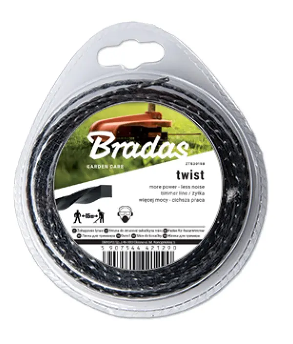 Волосінь для тримера Bradas TWIST "кручена" 3,0мм х 15м ZTS3015B