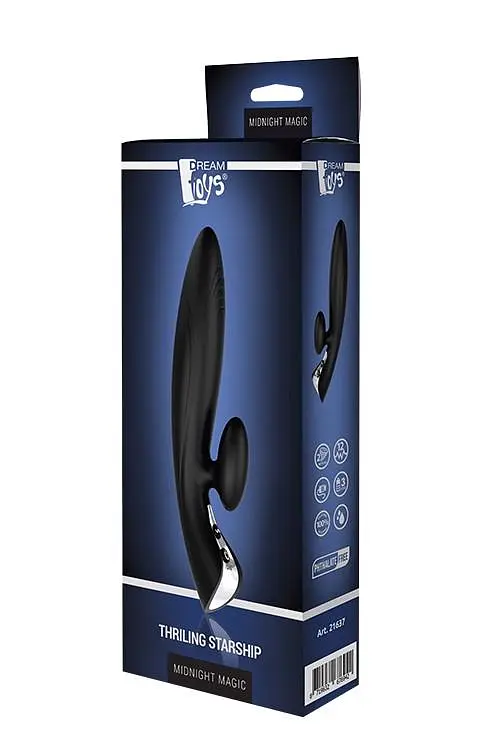 Вибратор Dreamtoys Midnight Magic Thrilling Starship 21.8 см черный - фото 5