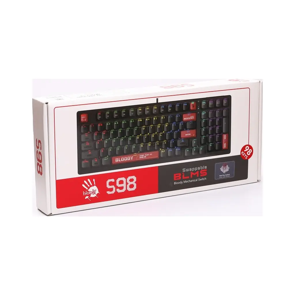 Клавіатура A4Tech Bloody S98 RGB BLMS Red USB Bloody Red (4711421991674) - фото 10