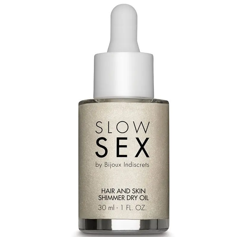 Олія-шиммер для волосся та тіла, 30 мл Bijoux Indiscrets Slow Sex Hair and skin shimmer dry oil - фото 10