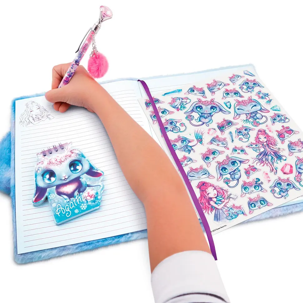 Великий пухнастий блокнот Nebulous Stars 2 в 1 "Агата" 12523 мініблокнот на спіралі - фото 2