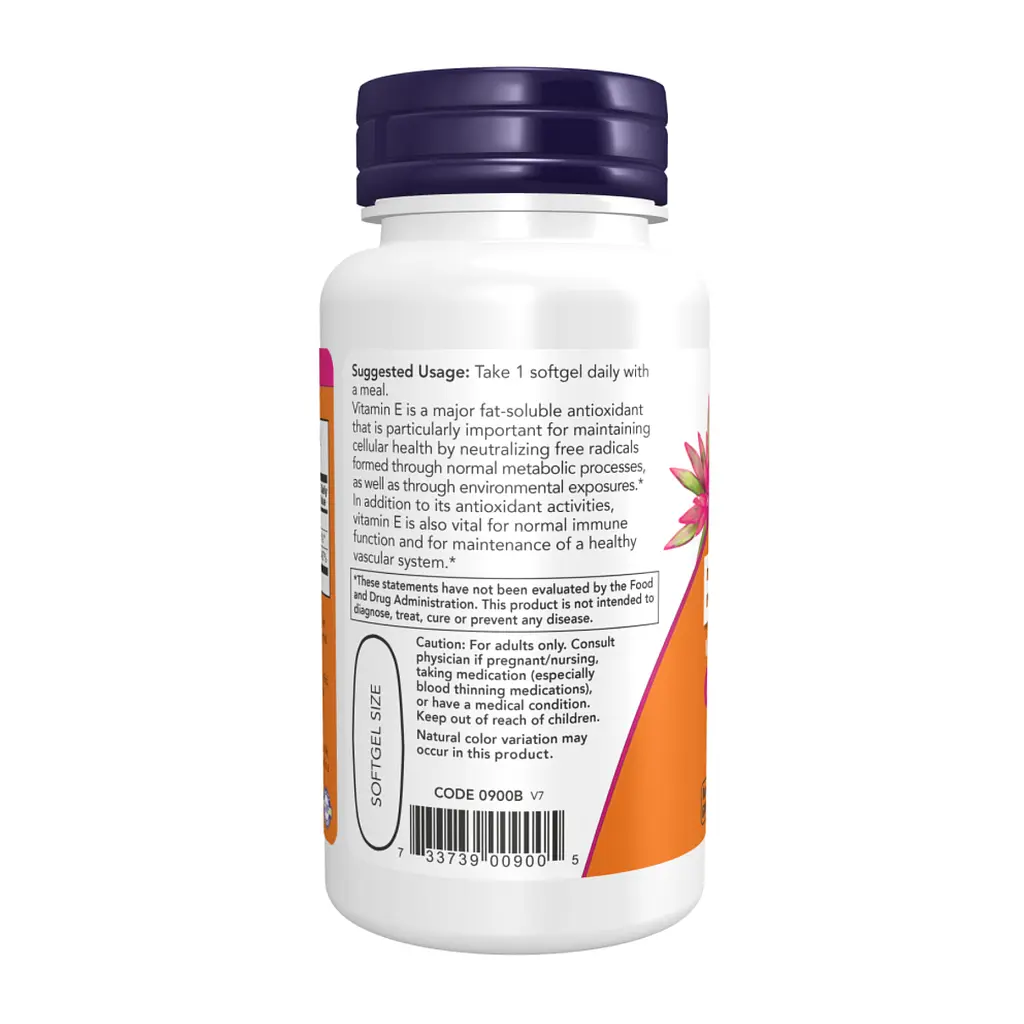 Витамин E со смешанными токоферолами Now Foods Vitamin E-1000 Mixed Tocopherols 50 софтгель - фото 3