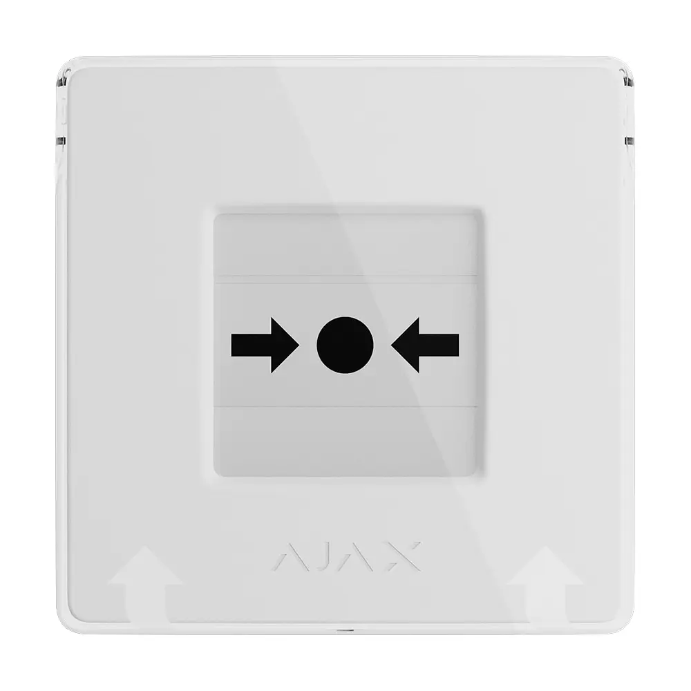 Бездротова кнопка для активації пожежної тривоги вручну Ajax ManualCallPoint White Jeweller (26-00665) - фото 2