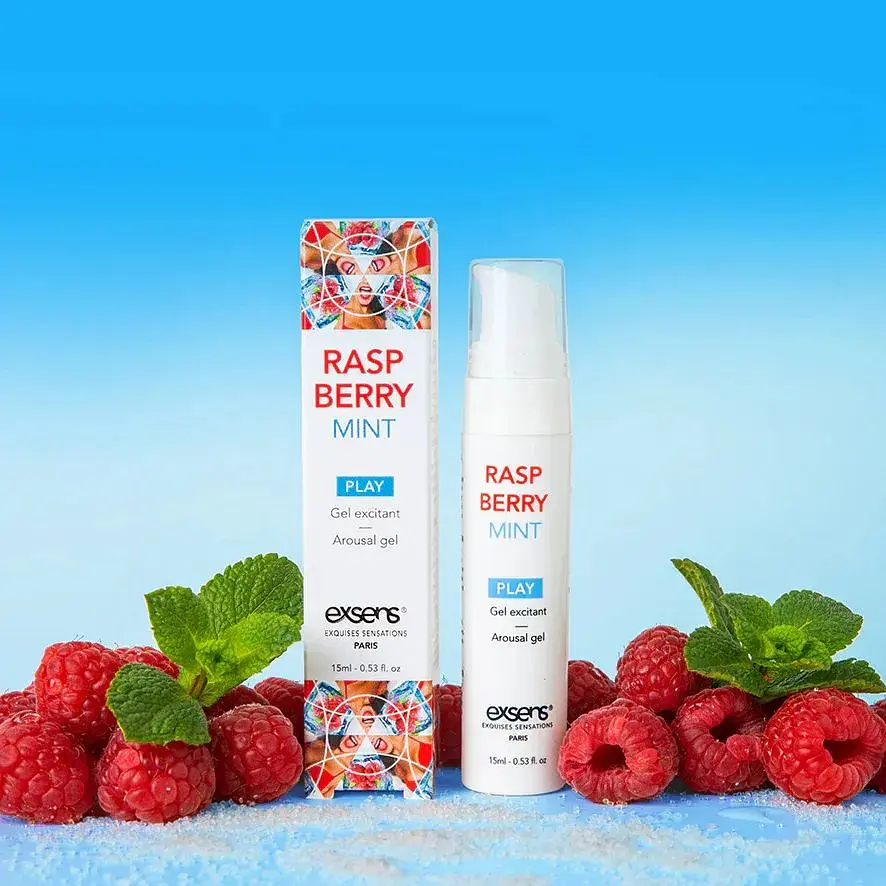 Стимулювальний гель Exsens Kissable Raspberry Mint 15 мл - фото 4