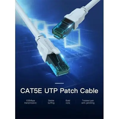 Патч-корд 5м, RJ-45 cat 5e UTP blue Vention (VAP-A10-S500) - фото 3