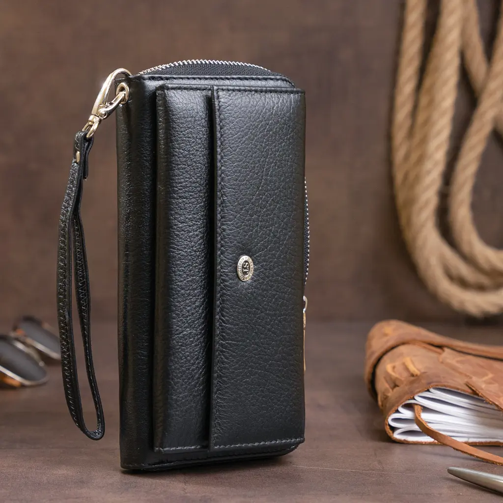 Кожаный женский кошелек ST Leather 20х10х2 см acs0015391 - фото 9