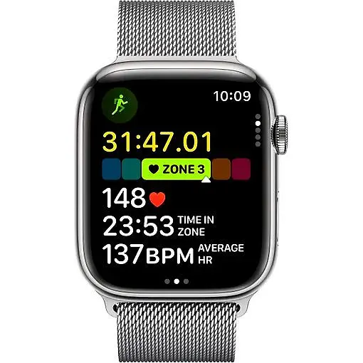 Смарт-годинник Apple Watch Series 9 GPS + Cellular 45mm Silver Stainless Steel with Silver Milanese Loop (MRMQ3) [92678] - фото 5