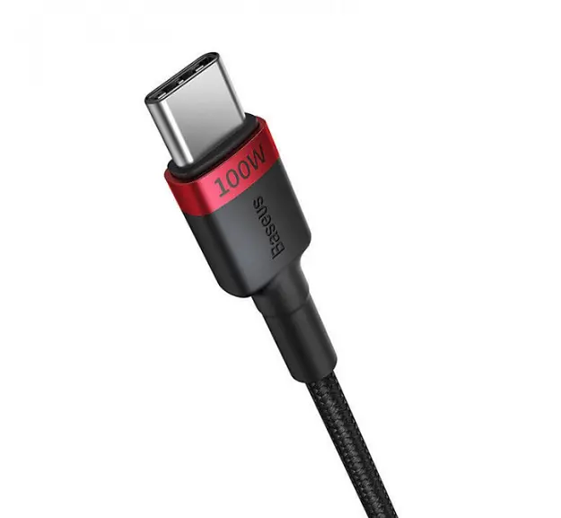 Кабель Baseus Cafule Series Cable Type-C to Type-C 100W 1m 2pcs P10318306003-00 Red Black+Grey Black - фото 3