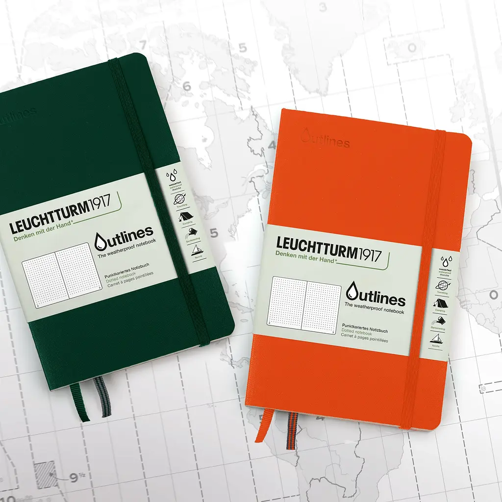 Блокнот Leuchtturm1917 Outlines, Paperback (B6+), Помаранчевий, Крапка (363019) - фото 3