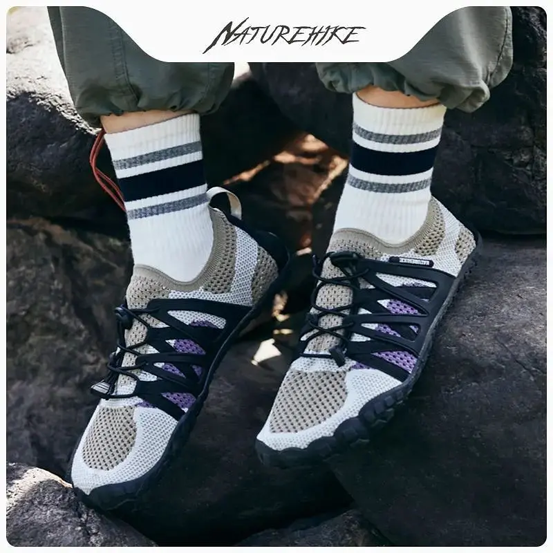 Швидковисихаючі сітчасті черевики Naturehike CYY2321IA010, розмір 43-44, чорні - фото 5