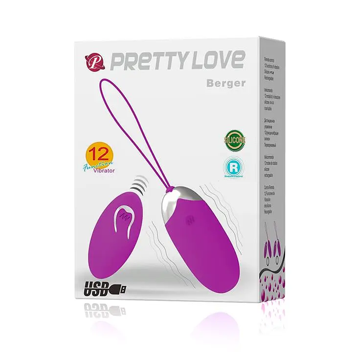 Віброяйце Pretty Love Berger 7.5 см фіолетовий - фото 4