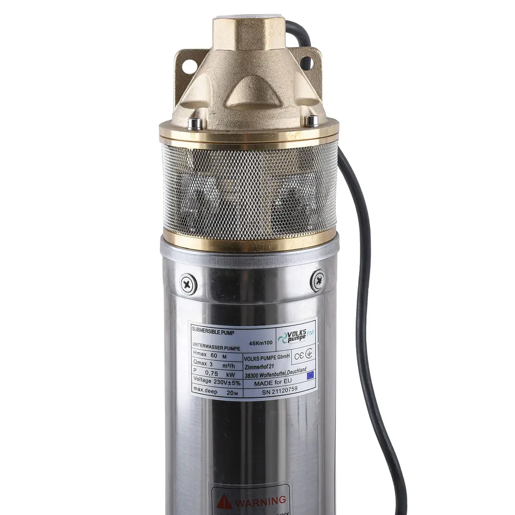 Насос свердловинний вихровий Volks pumpe PM 4SKm100 0.75кВт + кабель 10м 000023527 - фото 2