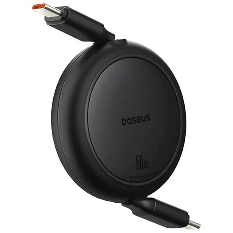 Дата кабель Baseus Free2Pull Mini Retractable Type-C to Type-C 60W (1m) (P10364500) Cluster Black - фото 3