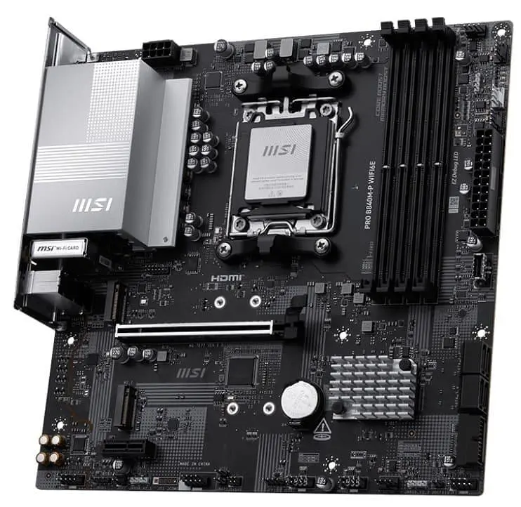 Материнська плата MSI PRO B840M-P WIFI6E (PRO B840M-P WIFI6E) (Socket AM5, AMD B840, Micro-ATX) - фото 3