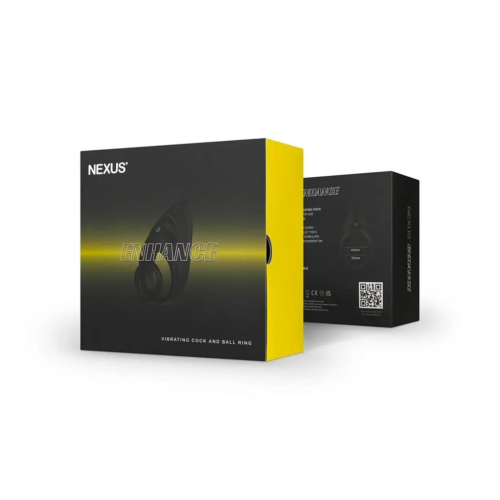 Ерекційне віброкільце Nexus Enhance Vibrating Cock and Ball Ring подвійне - фото 6