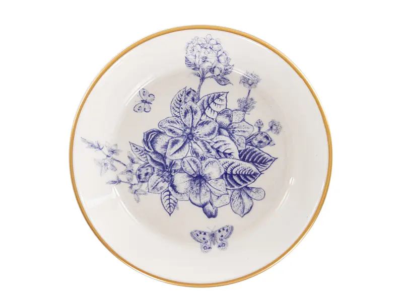 Салатник Alba ceramics Butterfly 10 см белый с голубым (769-002) - фото 2