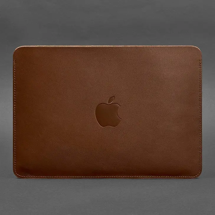 Чохол із натуральної шкіри BlankNote для MacBook 13 дюйм Світло-коричневий - фото 3