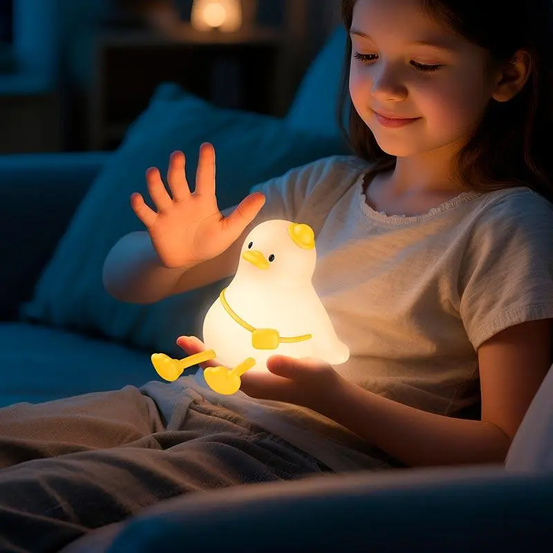 Нічник HOCO Silicone duck lamp HX16 світильник на акумуляторі до 7 годин - фото 3
