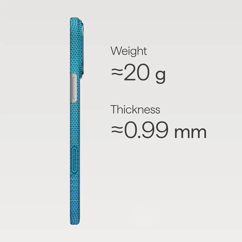 Чохол Pitaka Ultra-Slim Case для Apple iPhone 17 Pro Lucid Blue (KI1706AG) [155102] - фото 5