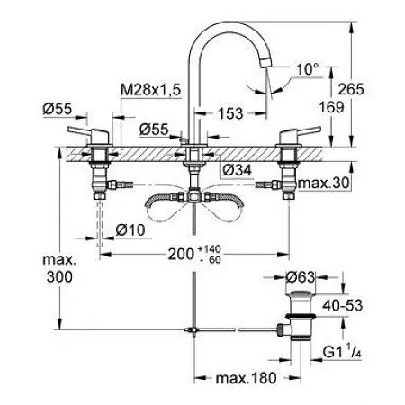 Змішувач для раковини Grohe Concetto 20216001, Хром - фото 2