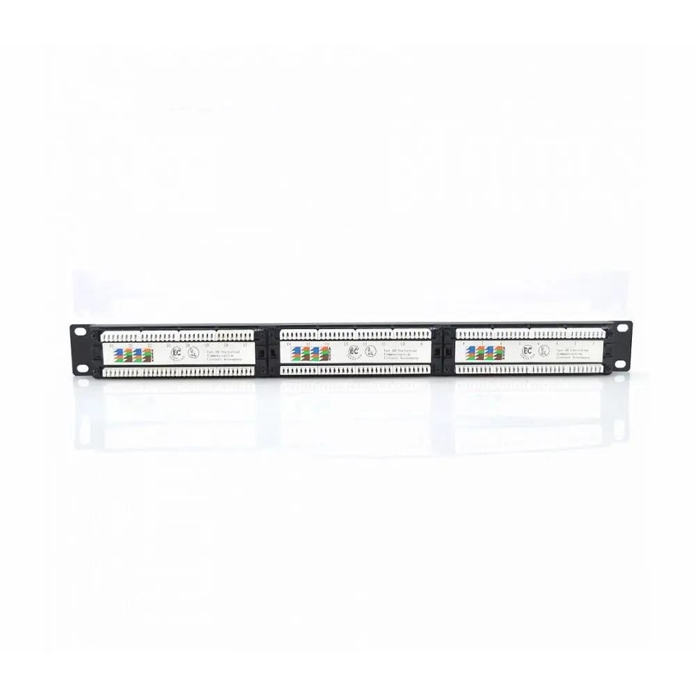 Патч-панель Ritar 24 порти UTP DUAL кат 5Е 19" 1U неекранована чорна, з заднім організатором кабелю Q25 (73-00886) - фото 2