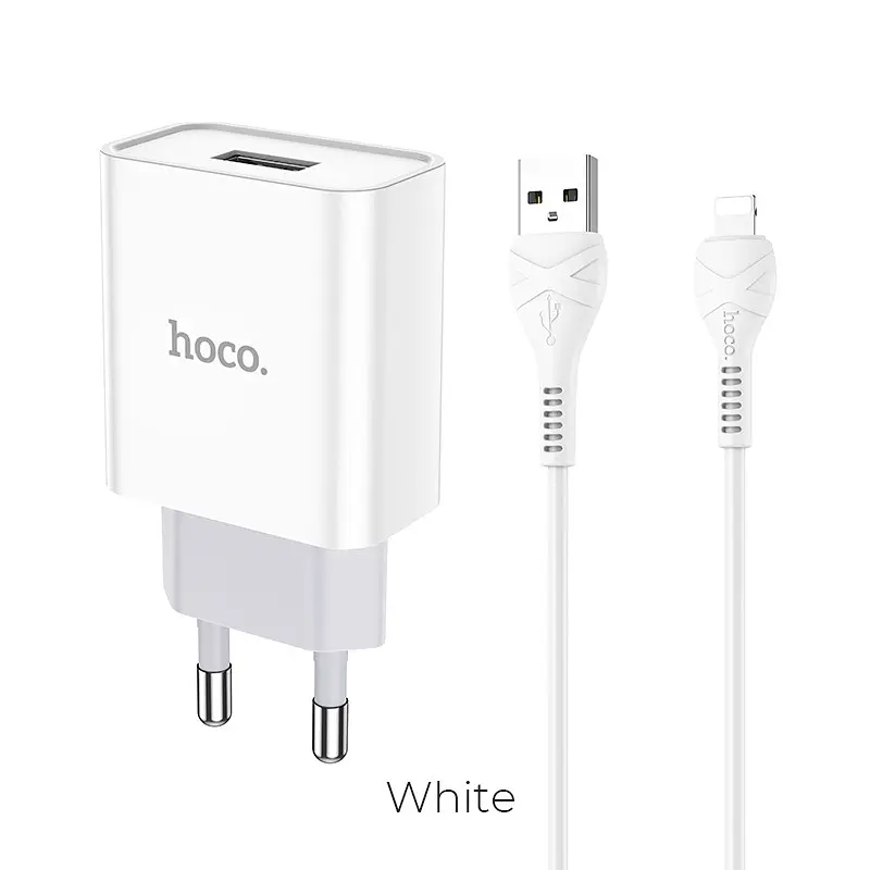 Адаптер сетевой HOCO Lightning cable Asombroso C81A 1USB, 2.1A - фото 3