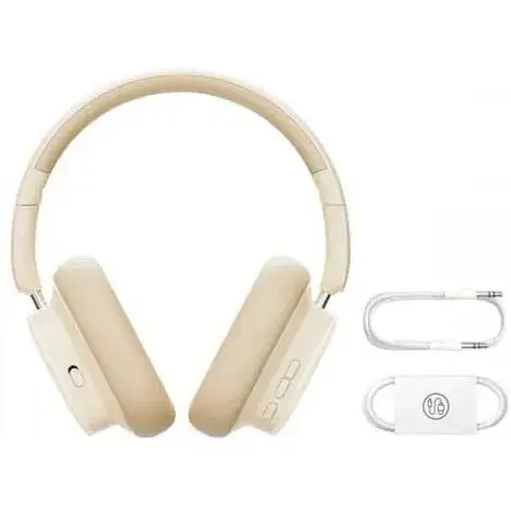 Бездротові навушники Baseus Bowie H1i Noise-Cancellation Wireless Headphones повнорозмірні білі A00050402223-00 - фото 3