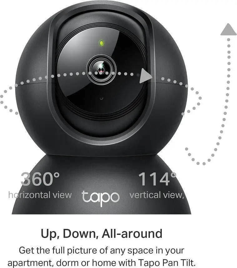 IP-камера Tapo C211 3MP N300 microSD motion detection черная TP-Link teh0016039 - фото 4