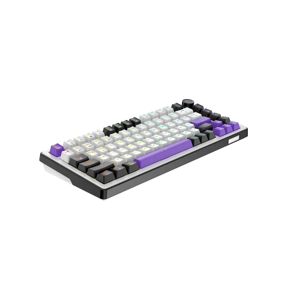 Клавіатура Hator Hellyberry HK75 Mechanical Linear RGB Wireless/Bluetooth/USB UA White/Violet (HK75_wireless) - фото 5