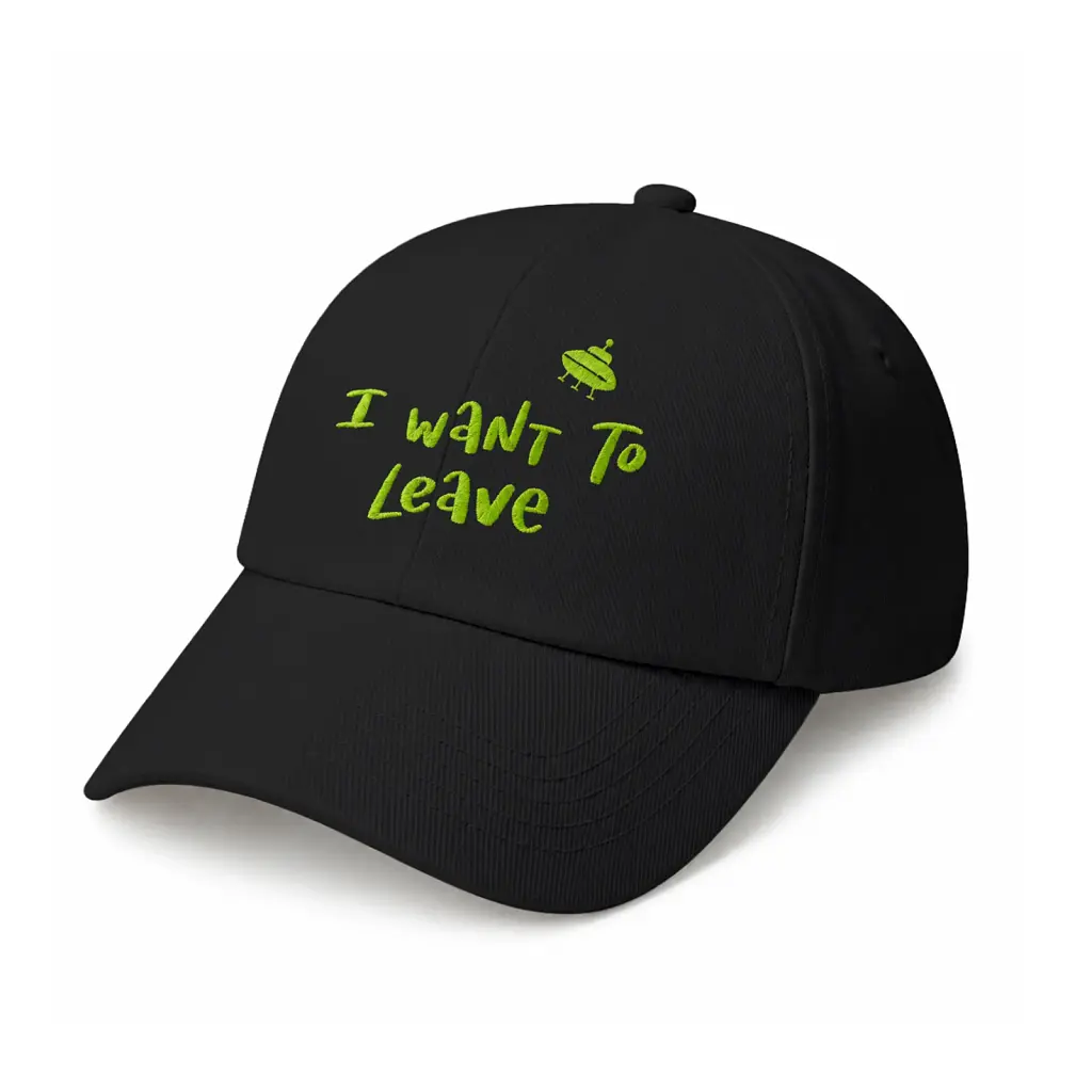 Кепка «I want to leave» чорна
