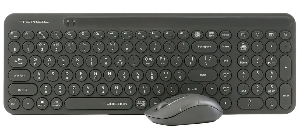 Комплект (Клавіатура та миша) A4Tech Fstyler FG3300 Air2 (Grey) (FG3300 Air2 (Grey)) - фото 2