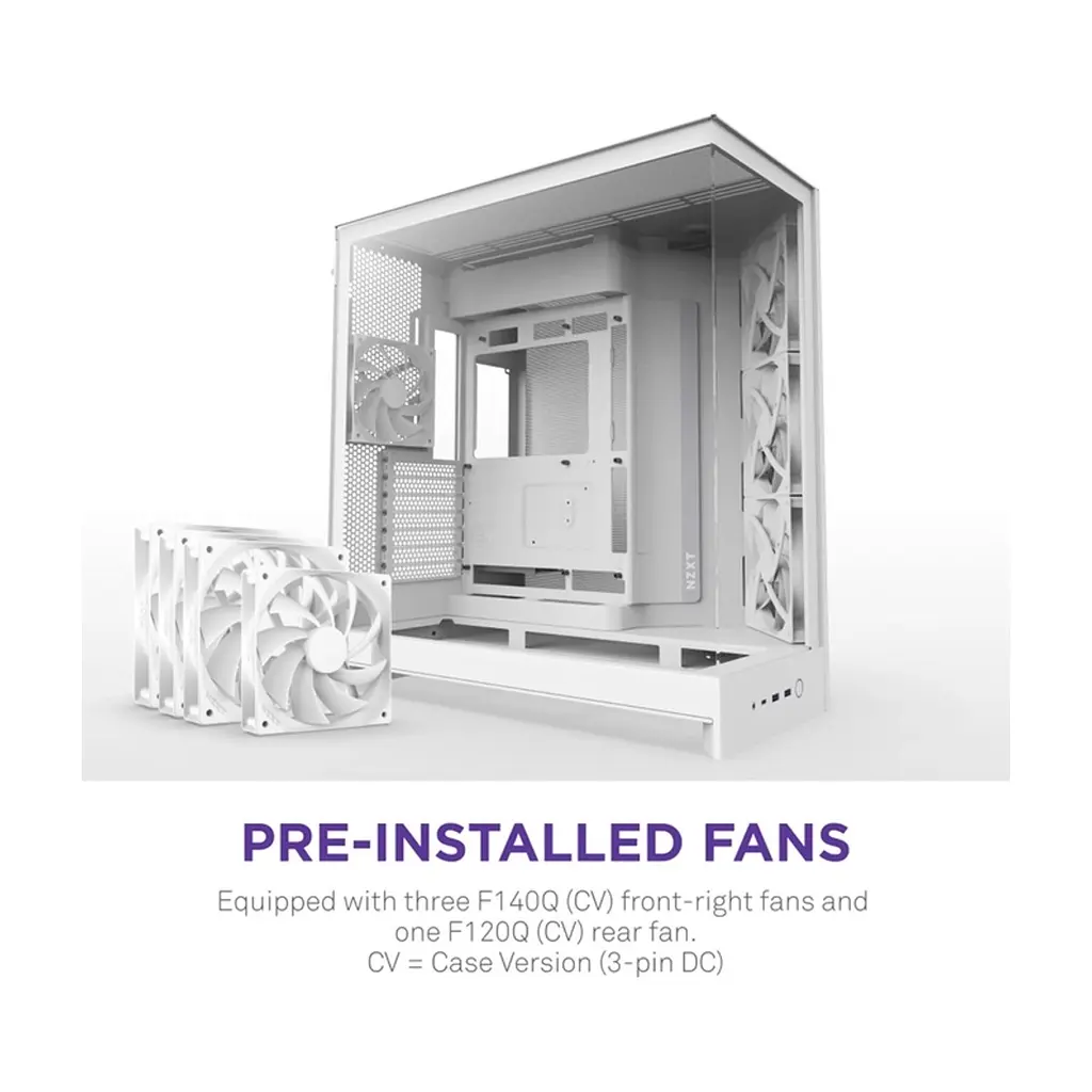 Корпус для ПК NZXT H9 Flow Dual-Chamber All White (CM-H92FW-01) - фото 3