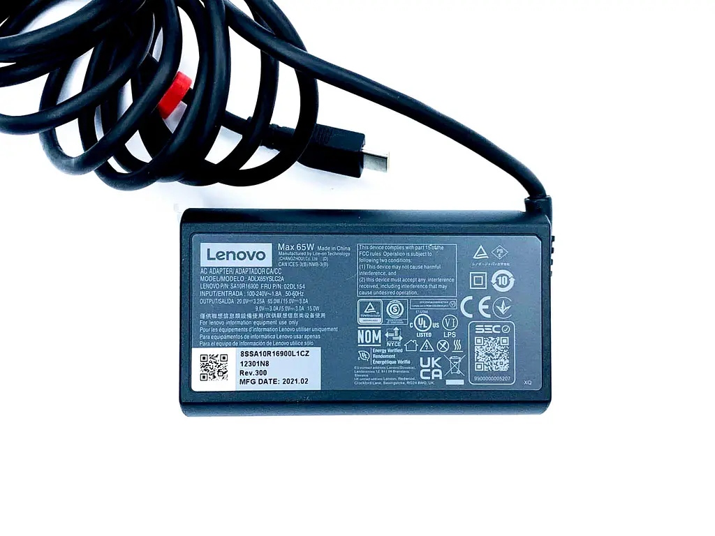 Блок живлення Lenovo Type-C 65w 2Pin New Type - Б/В - фото 2