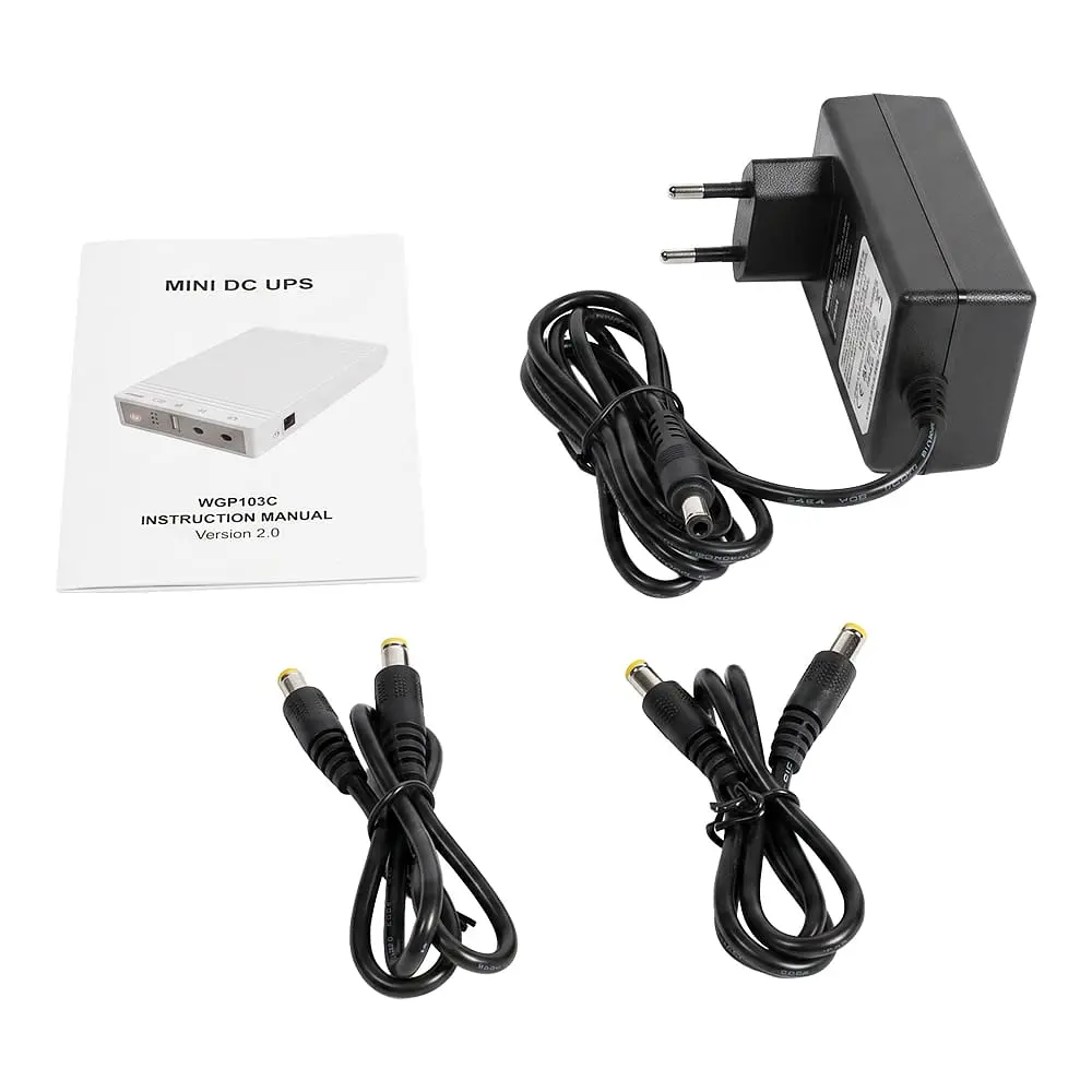 Джерело безперебійного живлення Mini UPS WGP UPS103C 20000mAh 5V/12V/12V, Li-ion 4*5Ah, для роутера та оптичного терміналу (42-00253) - фото 8