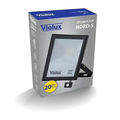 Прожектор LED Violux NORD-S 20W SMD 6000K 1700lm IP65 з датчиком руху ( 400062 ) - фото 3